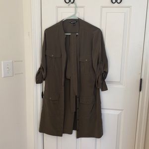 Express green shirt dress with belt